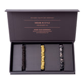 Skinny Silk Scrunchie Set Brown/PannaCotta/Animal